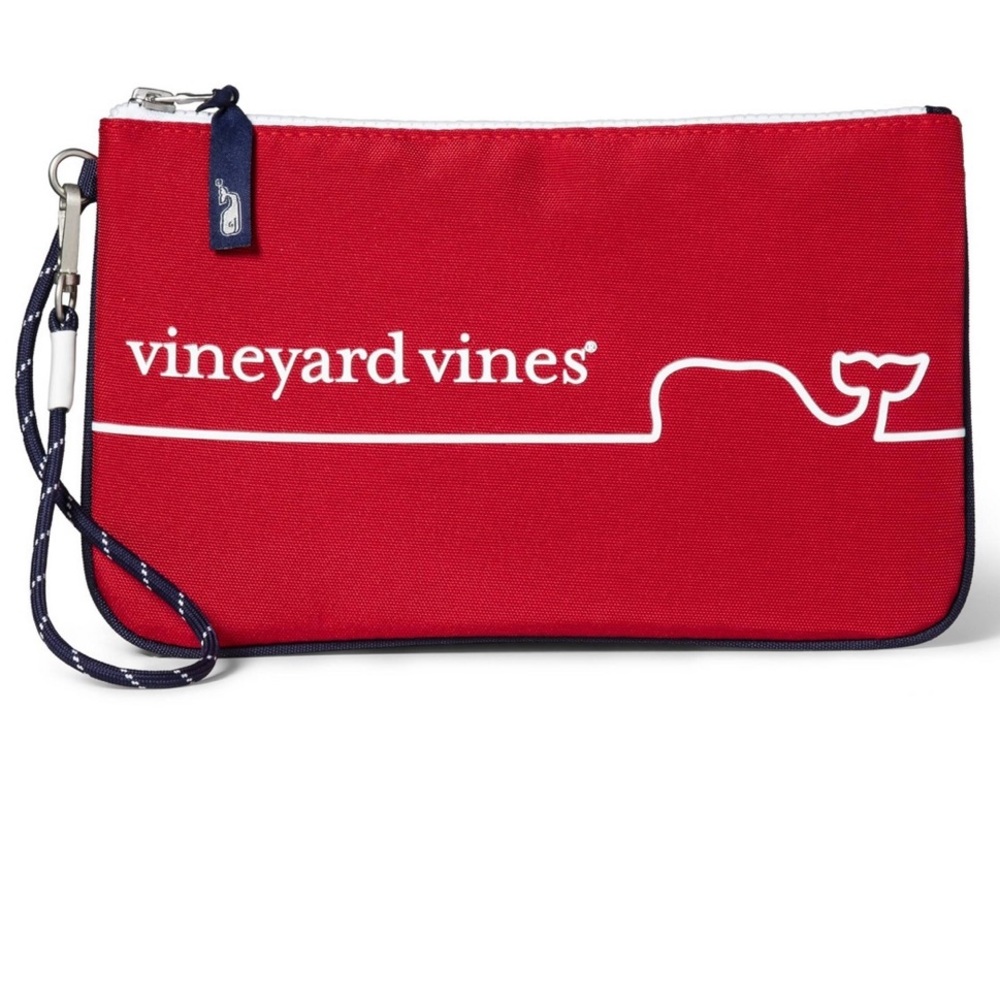 Vineyard Vines Wristlet NWT Red Whale Line Purse